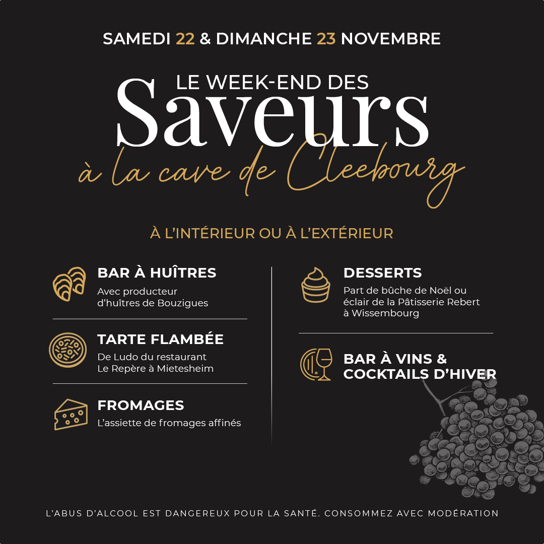 WE DES SAVEURS CLEEBOURG NOVEMBRE 2025 - BAR A HUITRES - BAR A VINS